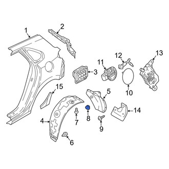 Hyundai OE - Quarter Panel Splash Shield Clip