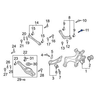 Hyundai OE - Upper Outer Suspension Control Arm Bolt