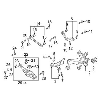 Hyundai OE - Rear Suspension - Suspension Components (With Multilink Suspension)
