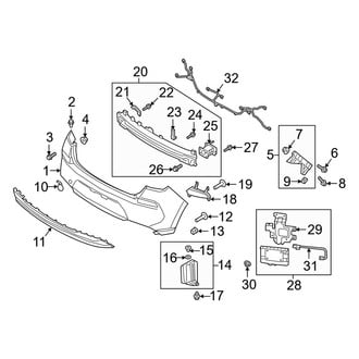 Hyundai OE - Rear Bumper - Bumper & Components (Base / Sport)