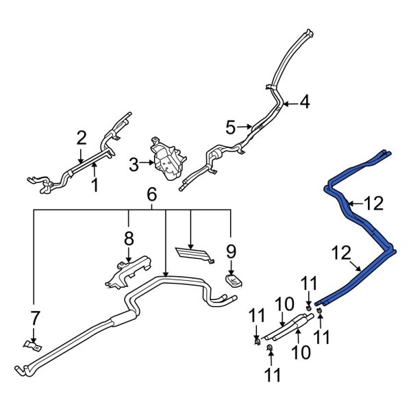 Hyundai OE 975423J000 - Left Engine Coolant Pipe