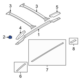 Hyundai OE - Roof Luggage Carrier Side Rail Nut