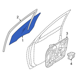 Hyundai OE - Front Left Door Glass