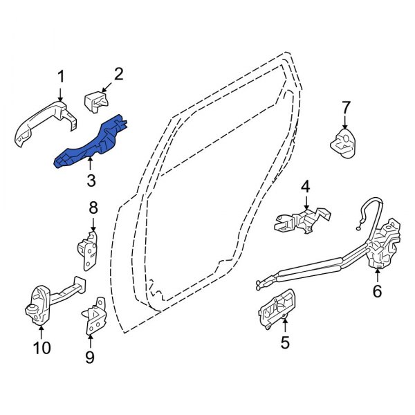 Exterior Door Handle Base