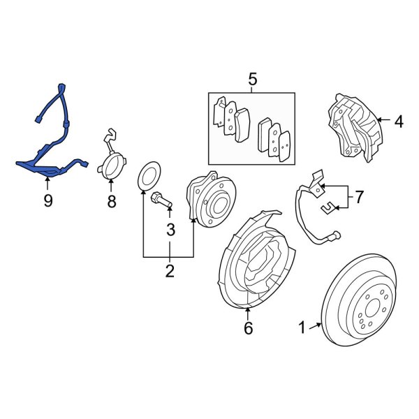 ABS Wheel Speed Sensor Wiring Harness