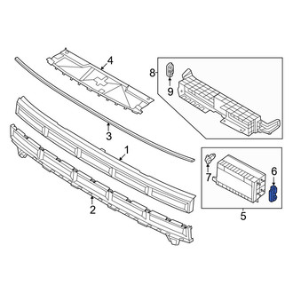 Hyundai OE - Front Left Upper Radiator Support Air Deflector Actuator