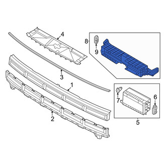 Hyundai OE - Front Lower Radiator Shutter Assembly