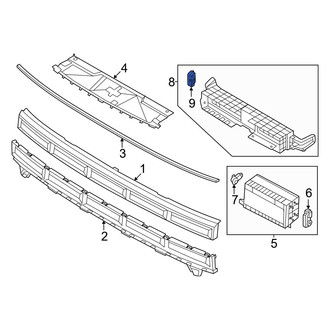 Hyundai OE - Front Lower Radiator Support Air Deflector Actuator