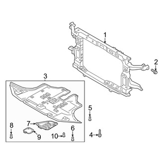 Hyundai OE - Radiator Support - Splash Shields