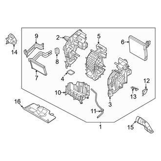 Hyundai OE - Front HVAC Unit Case Assembly