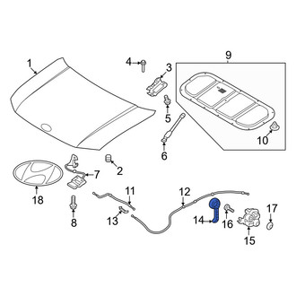 Hyundai OE - Front Hood Release Handle