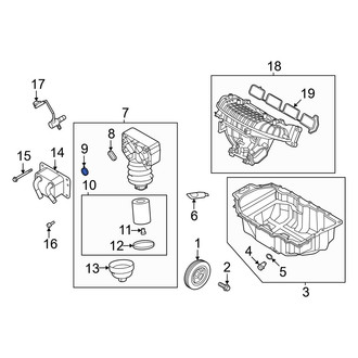 Hyundai OE - Engine Oil Filter Housing Cover Seal