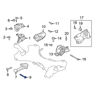 Hyundai OE - Engine Support Rod Bolt