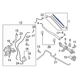Hyundai OE - Front Left Wiper Blade