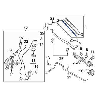 Hyundai OE - Front Right Wiper Blade Refill