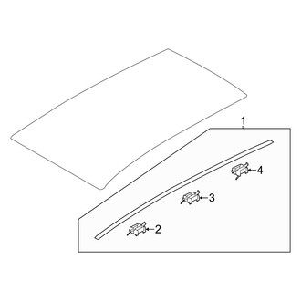 Hyundai OE - Roof - Exterior Trim (With Panoramic, With Sunroof), (Calligraphy / Hybrid Calligraphy / Hybrid Limited / Limited)