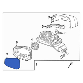 Hyundai OE - Front Left Door Mirror Glass