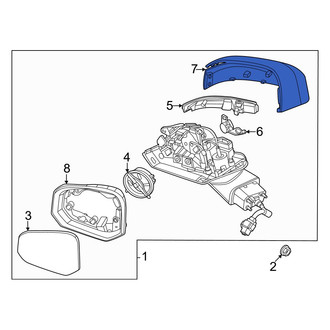 Hyundai OE - Front Right Door Mirror Cover