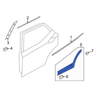 Hyundai OE - Front Left Door Molding