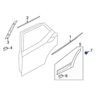 Hyundai OE - Door Molding Nut