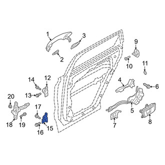 Hyundai OE - Rear Left Lower Door Hinge