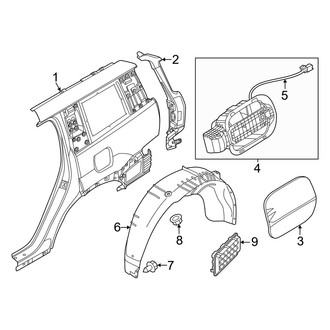 Hyundai OE - Rear Fuel Filler Housing