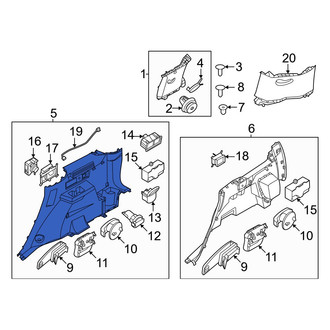 Hyundai OE - Rear Right Interior Quarter Panel Trim Panel