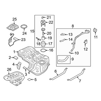 Hyundai OE - Fuel System Components (Calligraphy / Limited / SE / SEL / XRT)