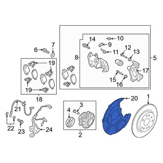 Hyundai OE - Front Right Brake Dust Shield