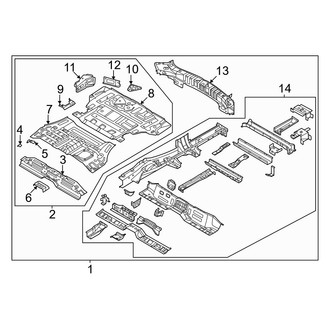 Hyundai OE - Rear Body & Floor - Floor (Hybrid Calligraphy / Hybrid Limited / Hybrid SEL)