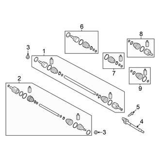 Hyundai OE - Front Suspension - Drive Axles (Hybrid Calligraphy / Hybrid Limited / Hybrid SEL)
