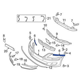 Hyundai OE - Front Left Upper Bumper Cover Bracket