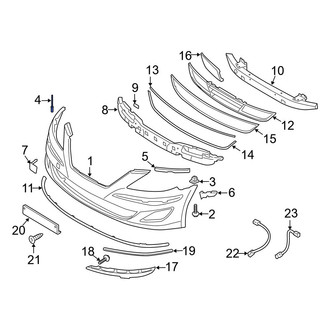 Hyundai OE - Bumper Cover Support Rail Rivet