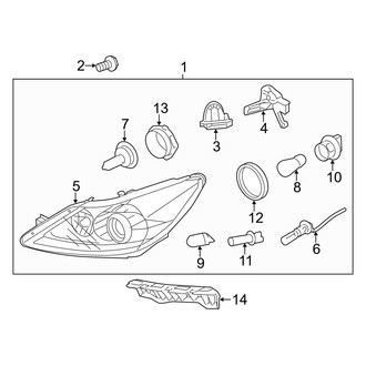 Hyundai OE - Front Lamps - Headlamp Components (W/O HID)