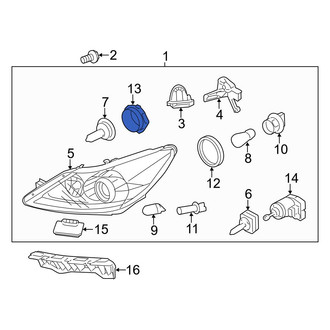 Hyundai OE - Inner Headlight Bulb Cap
