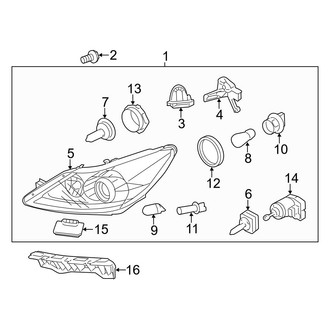 Hyundai OE - Front Lamps - Headlamp Components (With HID)