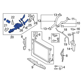 Hyundai OE - Engine Coolant Thermostat Housing