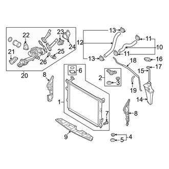 Hyundai OE - Cooling - Radiator & Components (3.8L)
