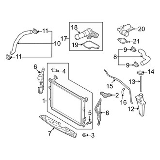Hyundai OE - Cooling - Radiator & Components (4.6L / 5.0L)