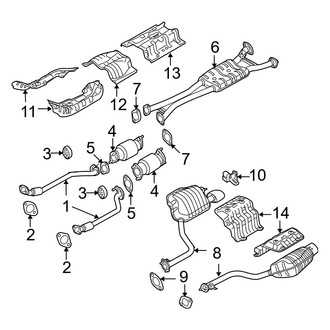 Hyundai OE - Exhaust System - Exhaust Components (3.8L)