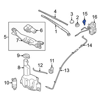 Hyundai OE - Front Windshield Washer Nozzle