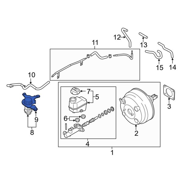 Power Brake Booster Vacuum Pump Bracket