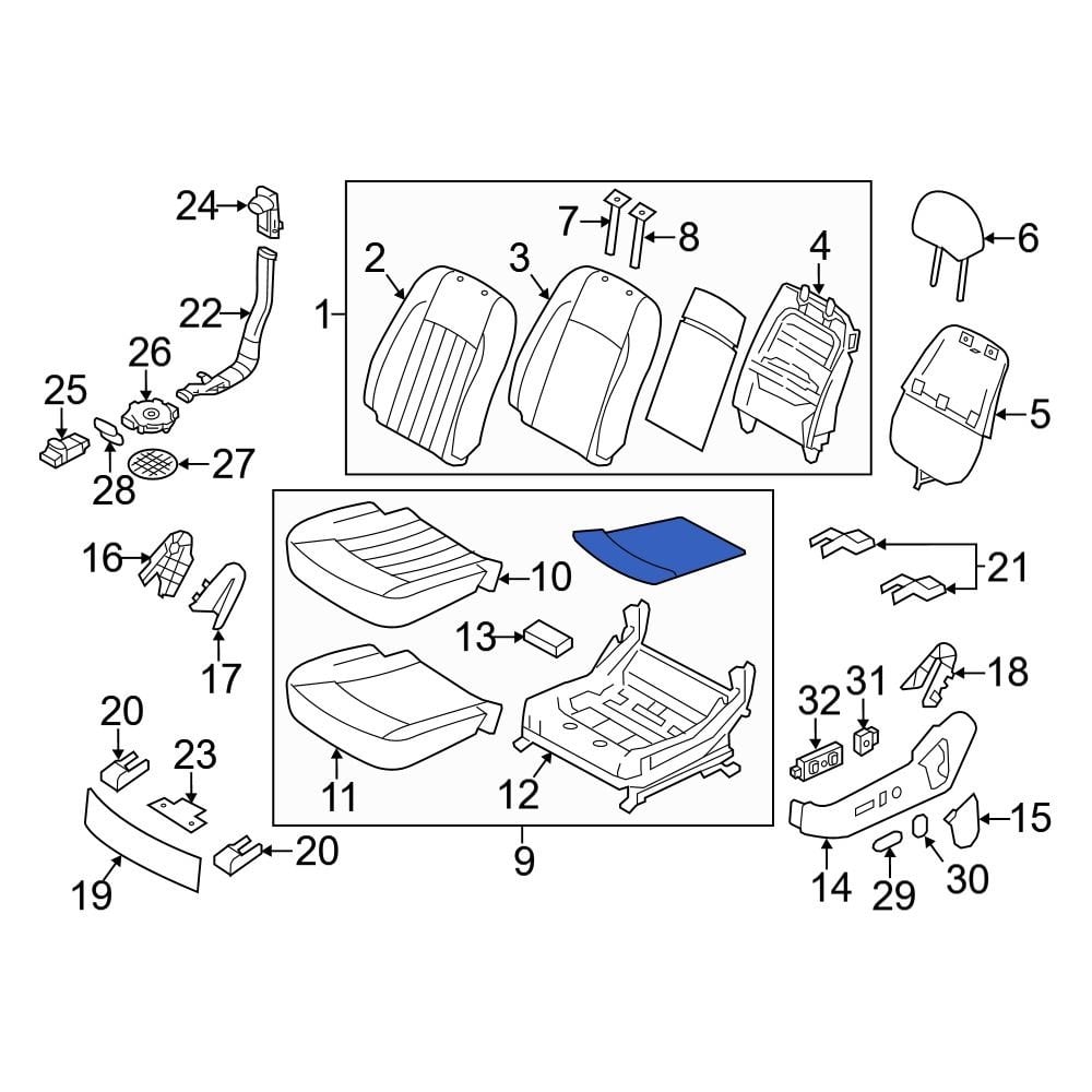 hyundai-oe-881003m300asbaz-front-left-seat-cushion-foam