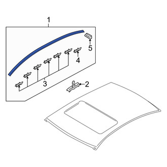 Hyundai OE - Left Roof Molding