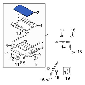 Hyundai OE - Sunroof Glass