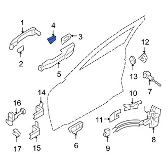 Hyundai OE - Rear Left Exterior Door Handle Cover