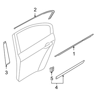 Hyundai OE - Rear Door - Exterior Trim