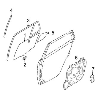Hyundai OE - Rear Door - Glass & Hardware