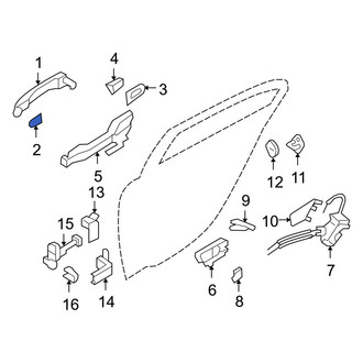 Hyundai OE - Front Right Outer Exterior Door Handle Gasket