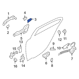 Hyundai OE - Front Right Outer Exterior Door Handle Cover Gasket